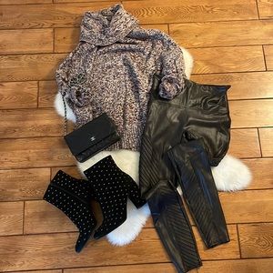 SPANX Faux Leather Moto Leggings